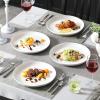 imageMALACASA 105 Inch Dinner Plates Set of 6 Porcelain Round Dessert ampamp Serving Plates Microwave ampamp Dishwasher Safe White Series REG