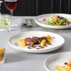 imageMALACASA 105 Inch Dinner Plates Set of 6 Porcelain Round Dessert ampamp Serving Plates Microwave ampamp Dishwasher Safe White Series REG