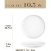 imageMALACASA 105 Inch Dinner Plates Set of 6 Porcelain Round Dessert ampamp Serving Plates Microwave ampamp Dishwasher Safe White Series REG
