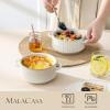 imageMALACASA 20oz Ceramic Soup Bowls with Handles Set of 4  Oven ampamp Microwave Safe French Onion Soup Bowls Unique Embossed Patterns Dishwasher Safe for Soups Stews ampamp Desserts Series LYDIA