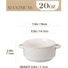imageMALACASA 20oz Ceramic Soup Bowls with Handles Set of 4  Oven ampamp Microwave Safe French Onion Soup Bowls Unique Embossed Patterns Dishwasher Safe for Soups Stews ampamp Desserts Series LYDIA