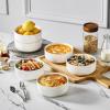 imageMALACASA 24 OZ Cereal Bowls Porcelain Soup Oatmeal Bowls Set of 6 Kitchen Ceramic Serving Bowl Dishwasher Microwave Oven Safe White Series LUNAIvory White