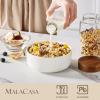 imageMALACASA 24 OZ Cereal Bowls Porcelain Soup Oatmeal Bowls Set of 6 Kitchen Ceramic Serving Bowl Dishwasher Microwave Oven Safe White Series LUNAIvory White