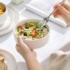 imageMALACASA 24 OZ Cereal Bowls Porcelain Soup Oatmeal Bowls Set of 6 Kitchen Ceramic Serving Bowl Dishwasher Microwave Oven Safe White Series LUNAIvory White