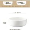 imageMALACASA 24 OZ Cereal Bowls Porcelain Soup Oatmeal Bowls Set of 6 Kitchen Ceramic Serving Bowl Dishwasher Microwave Oven Safe White Series LUNAIvory White
