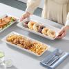 imageMALACASA 3 Tier Serving Trays for Party Porcelain Serving Platters and Trays 12 Inch Tiered Tray Stand Fruit Tray Trays for Serving Food White Dessert Stand with Collapsible Sturdier Metal RackWhite