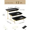 imageMALACASA 3 Tier Serving Trays for Party Porcelain Serving Platters and Trays 12 Inch Tiered Tray Stand Fruit Tray Trays for Serving Food White Dessert Stand with Collapsible Sturdier Metal RackBlack Gold