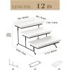 imageMALACASA 3 Tier Serving Trays for Party Porcelain Serving Platters and Trays 12 Inch Tiered Tray Stand Fruit Tray Trays for Serving Food White Dessert Stand with Collapsible Sturdier Metal RackWhite
