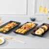imageMALACASA 3 Tier Serving Trays for Party Porcelain Serving Platters and Trays 12 Inch Tiered Tray Stand Fruit Tray Trays for Serving Food White Dessert Stand with Collapsible Sturdier Metal RackBlack Gold