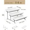imageMALACASA 3 Tier Serving Trays for Party Porcelain Serving Platters and Trays 12 Inch Tiered Tray Stand Fruit Tray Trays for Serving Food White Dessert Stand with Collapsible Sturdier Metal RackWhite