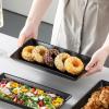 imageMALACASA 3 Tier Serving Trays for Party Porcelain Serving Platters and Trays 12 Inch Tiered Tray Stand Fruit Tray Trays for Serving Food White Dessert Stand with Collapsible Sturdier Metal RackBlack