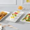 imageMALACASA 3 Tier Serving Trays for Party Porcelain Serving Platters and Trays 12 Inch Tiered Tray Stand Fruit Tray Trays for Serving Food White Dessert Stand with Collapsible Sturdier Metal RackWhite Gold