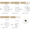 imageMALACASA 30Piece Gourmet Porcelain Dinnerware Sets Modern White Round Dish Set for 6  Premium Serving Plates and Bowls Sets for Dessert Salad Soup Pasta  Series AMELIAJULIA