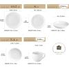 imageMALACASA 30Piece Gourmet Porcelain Dinnerware Sets Modern White Round Dish Set for 6  Premium Serving Plates and Bowls Sets for Dessert Salad Soup Pasta  Series AMELIAAMELIA