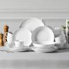 imageMALACASA 30Piece Gourmet Porcelain Dinnerware Sets Modern White Round Dish Set for 6  Premium Serving Plates and Bowls Sets for Dessert Salad Soup Pasta  Series AMELIAAMELIA