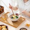 imageMALACASA 42 oz Ceramic Ramen Bowl Set with Wooden Spoon ampamp Chopsticks Japanese Style Soup Bowls for Ramen Pho Noodles  Set of 2 Microwave ampamp Dishwasher Safe Series TARA Brown and KhakiKhaki White