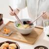 imageMALACASA 42 oz Ceramic Ramen Bowl Set with Wooden Spoon ampamp Chopsticks Japanese Style Soup Bowls for Ramen Pho Noodles  Set of 2 Microwave ampamp Dishwasher Safe Series TARA Brown and KhakiGray and Khaki