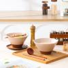 imageMALACASA 42 oz Ceramic Ramen Bowl Set with Wooden Spoon ampamp Chopsticks Japanese Style Soup Bowls for Ramen Pho Noodles  Set of 2 Microwave ampamp Dishwasher Safe Series TARA Brown and KhakiPink and Khaki