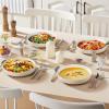 imageMALACASA 48 OZ Pasta Bowls Set of 4 Large Salad Serving Bowls for Kitchen Ceramic Soup Bowls Pasta Plates for Dinner Microwave Dishwasher Safe Khaki WhiteSeries TARAKhaki White