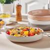 imageMALACASA 48 OZ Pasta Bowls Set of 4 Large Salad Serving Bowls for Kitchen Ceramic Soup Bowls Pasta Plates for Dinner Microwave Dishwasher Safe Khaki WhiteSeries TARAMulticolor