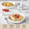 imageMALACASA 48 OZ Pasta Bowls Set of 4 Large Salad Serving Bowls for Kitchen Ceramic Soup Bowls Pasta Plates for Dinner Microwave Dishwasher Safe Khaki WhiteSeries TARAWhite