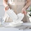 imageMALACASA 78 inch Rectangle Appetizer Plates Porcelain Small Salad Plates Set of 6 White Dessert Plates Side Dishes Mini Serving Trays for Appetizers Snacks Dishwasher ampamp Microwave Safe