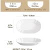 imageMALACASA 78 inch Rectangle Appetizer Plates Porcelain Small Salad Plates Set of 6 White Dessert Plates Side Dishes Mini Serving Trays for Appetizers Snacks Dishwasher ampamp Microwave Safe