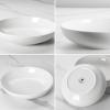 imageMALACASA 885quot Large Pasta Bowls 42 OZ White Salad Bowls Soup Bowls Porcelain Serving Bowls Set of 4 Ivory White ampamp Black Rim Microwave ampamp Dishwasher Safe Series REGULARIvory White