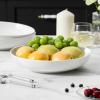 imageMALACASA 885quot Large Pasta Bowls 42 OZ White Salad Bowls Soup Bowls Porcelain Serving Bowls Set of 4 Ivory White ampamp Black Rim Microwave ampamp Dishwasher Safe Series REGULARIvory White