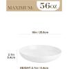 imageMALACASA 885quot Large Pasta Bowls 42 OZ White Salad Bowls Soup Bowls Porcelain Serving Bowls Set of 4 Ivory White ampamp Black Rim Microwave ampamp Dishwasher Safe Series REGULARIvory White