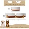 imageMALACASA Ceramic Dog Bowls Dog WaterFood Dish with Wood Stand NonSlip14oz Pet Basic Bowls for Your Puppy Small Dogs or CatsGlaze Matte Weighted NonSlip S15 CupsL6 Cups