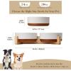 imageMALACASA Ceramic Dog Bowls Dog WaterFood Dish with Wood Stand NonSlip14oz Pet Basic Bowls for Your Puppy Small Dogs or CatsGlaze Matte Weighted NonSlip S15 CupsM35 Cups