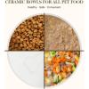 imageMALACASA Ceramic Dog Bowls Dog WaterFood Dish with Wood Stand NonSlip14oz Pet Basic Bowls for Your Puppy Small Dogs or CatsGlaze Matte Weighted NonSlip S15 CupsS15 Cups