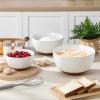 imageMALACASA Ceramic Mixing Bowls Large Serving Bowls for Mixing Cooking Prepping Baking Salad Soup Pasta Nesting Bowls Set of 3 43825144 Qt Oven Microwave and Dishwasher Safe Series TARA