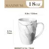 imageMALACASA Coffee Mugs Set of 4 Porcelain 16 OZ Mugs Set Marble Grey Ceramic Cups With Handle For Tea Juice Latte Cappuccino Cocoa DishwasherampampMicrowave Safe Series REG