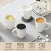 imageMALACASA Coffee Mugs Set of 6 Porcelain 18 oz Mugs Set Ivory White Mugs with Handle Large Modern Ceramic Cups for Tea Juice Latte Cappuccino Cocoa DishwasherampampMicrowave Safe Series REG