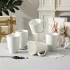 imageMALACASA Coffee Mugs Set of 6 Porcelain 18 oz Mugs Set Ivory White Mugs with Handle Large Modern Ceramic Cups for Tea Juice Latte Cappuccino Cocoa DishwasherampampMicrowave Safe Series REG
