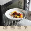 imageMALACASA Dinner Plates 105 Inch Plates Set of 6 Porcelain Round Dessert Salad Dinner Plates Serving Dishes for Kitchen Microwave ampamp Dishwasher Safe Marble Grey Series REG