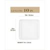 imageMALACASA Dinner Plates 10inch Ivory White Dinner Plates Square Plate Set of 4 Porcelain Serving Platters for Kitchen Banquet Party Steak Appetizer Salad Pasta White Series IVY