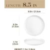 imageMALACASA Dinner Plates Set of 6 85 inch Porcelain Round Plates Set for Dessert Salad Small Dinner Plates for Kitchen Microwave ampamp Oven Safe White Series REG