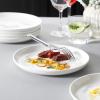 imageMALACASA Dinner Plates Set of 6 85 inch Porcelain Round Plates Set for Dessert Salad Small Dinner Plates for Kitchen Microwave ampamp Oven Safe White Series REG