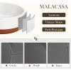imageMALACASA Dog Bowls Ceramic Dog Food and Water Bowls for Small Size Dogs 15 Cups Capacity Pet Bowl for Puppy ampamp Cats S15 CupsL6 Cups