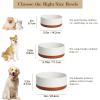 imageMALACASA Dog Bowls Ceramic Dog Food and Water Bowls for Small Size Dogs 15 Cups Capacity Pet Bowl for Puppy ampamp Cats S15 CupsL6 Cups