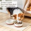 imageMALACASA Dog Bowls Ceramic Dog Food and Water Bowls for Small Size Dogs 15 Cups Capacity Pet Bowl for Puppy ampamp Cats S15 CupsM35 Cups