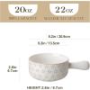 imageMALACASA French Onion Soup Bowls with Handles  20 oz Oven Safe Bowls Soup Crocks for Chilli Beef Stew Cereal ampamp Pasta  5 Inch Set of 4 Series LYDIA