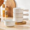 imageMALACASA French Onion Soup Bowls with Handles  20 oz Oven Safe Bowls Soup Crocks for Chilli Beef Stew Cereal ampamp Pasta  5 Inch Set of 4 Series LYDIA
