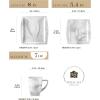 imageMALACASA Marble Gray Tea Cups and Saucers 18 Piece Square Dinner Set with Dessert Plates Dish Set with 825inch Appetizer Plates 7 OZ Espresso Cups and Sauces Service for 6 Series Blance