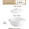 imageMALACASA Mini Cocotte Set  14 OZ Small Casserole Dishes with Lids and Handles Ceramic Mini Dutch Oven Set of 4 Small Baking Ramekins for Lasagna Souffl Oven Microwave ampamp Dishwasher Safe Series BAKEBAKE