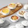 imageMALACASA Mini Cocotte Set  14 OZ Small Casserole Dishes with Lids and Handles Ceramic Mini Dutch Oven Set of 4 Small Baking Ramekins for Lasagna Souffl Oven Microwave ampamp Dishwasher Safe Series BAKEBAKE