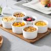 imageMALACASA Mini Ramekins 15 oz set of 24 Ramiken Ceramic Creme Brulee Ramekins White Custard Cups Small Dipping Bowls for Kitchen Serving Sauce Condiments Dishwasher Oven Safe Series RAMEKINDISH24 PCS